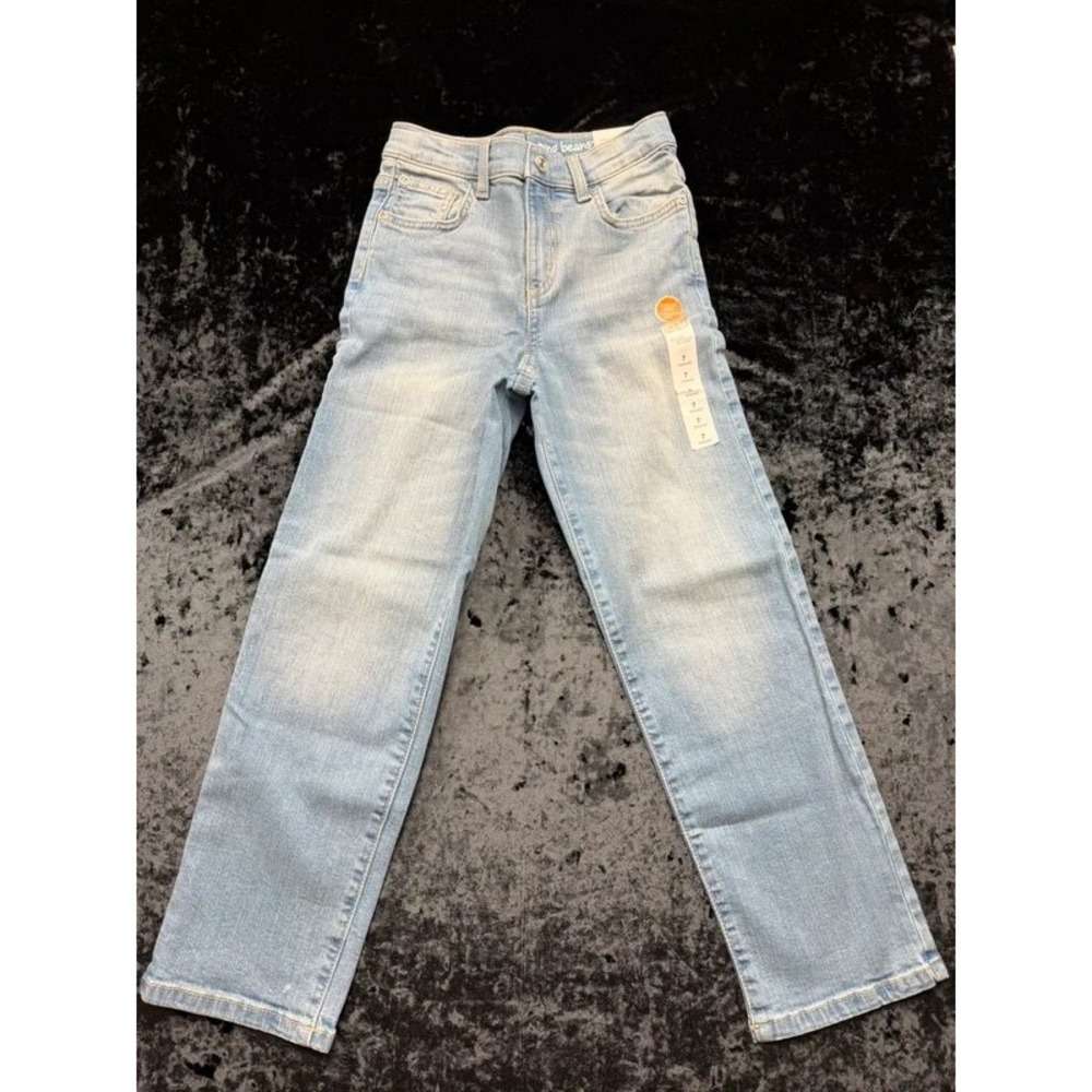 Jumping Beans Boys Size 7 Relaxed Fit Stretch Jeans Light Wash Adj Waist NWT